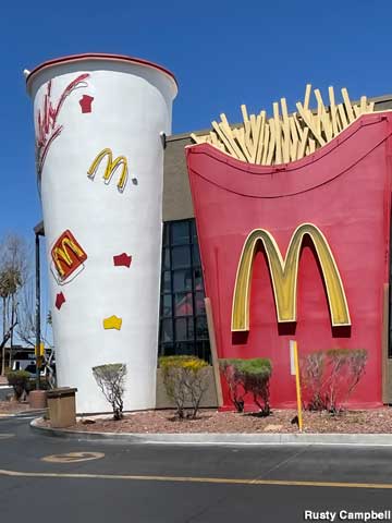McDonald's giant drink and fries.