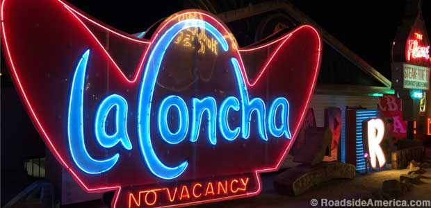 Working neon sign from the La Concha Motel.