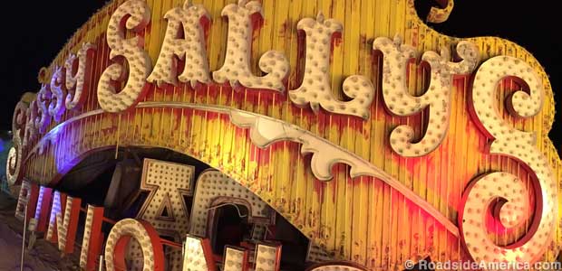 Sassy Sally's sign (1980-1999) was on Fremont St.