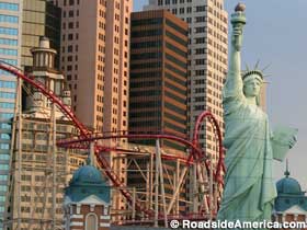 Roller coaster at New York New York.