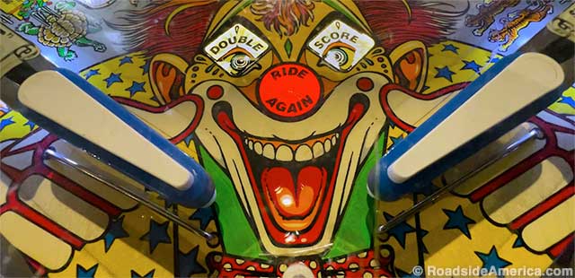 You can see the evolution of clowns, from friendly (1950s) to terrifying (1990s), in pinball art.