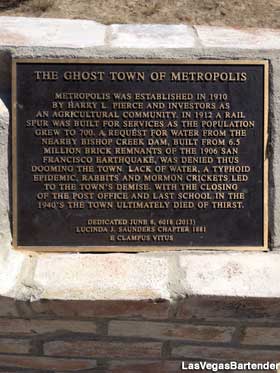Ghost Town plaque.