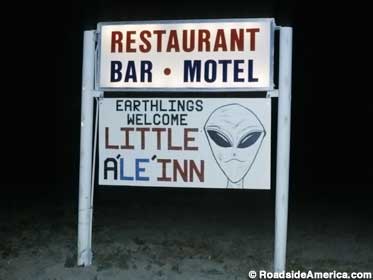 UFO sign at the Li'l Ale Inn.