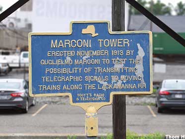 Marconi Tower historical marker.