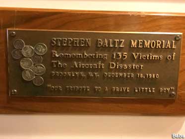 Baltz Memorial plaque.