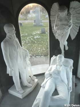 Deathbed scene in marble.