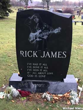 Grave of Rick James.
