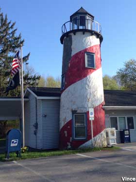 Lighthouse on a post office.