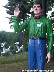 Statue of Magic Forest staffer.