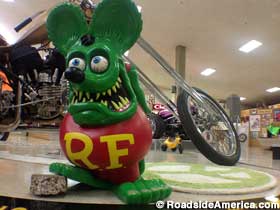 Rat Fink at the Big Daddy Roth exhibit.