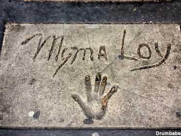 Myrna Loy handprint.