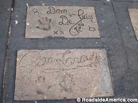Joan Crawford and Dom DeLuise handprints.