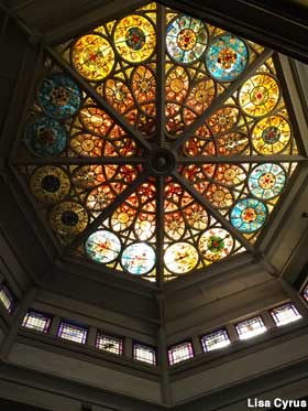 Stained glass.