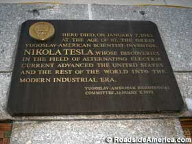 Nikola Tesla plaque.