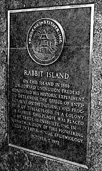 Plaque on Rabbit Island.
