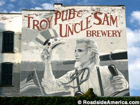 Uncle Sam brewery mural.