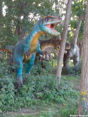 Winery Dinosaurs in the woods.