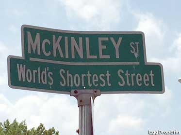 McKinley St. sign.