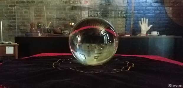 Crystal ball at Buckland Gallery.
