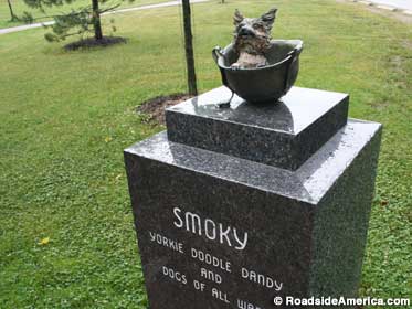 Smoky statue.