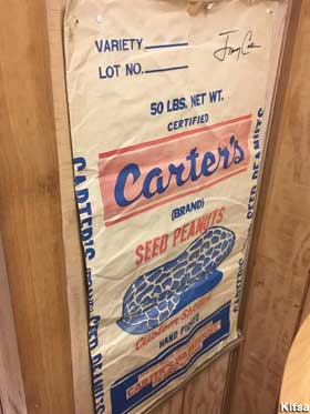 Jimmy Carter signed this peanut sack.