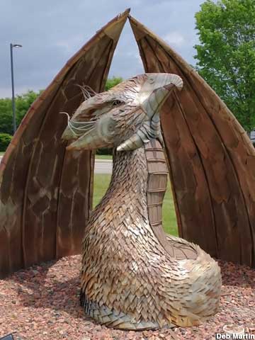 Phoenix sculpture.