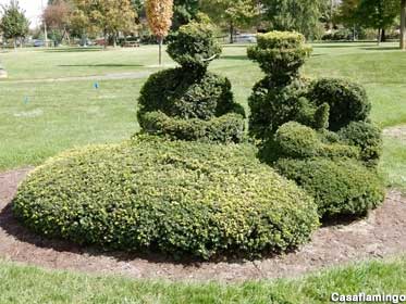 Topiary French people.