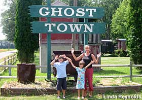 Entrance sign for Ghost Town.
