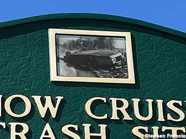 Snow Cruiser Crash Site marker.