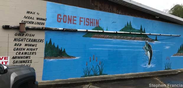 Gone Fishin' mural.