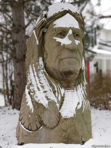 Carved not-so-big Indian head.