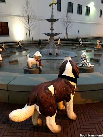 Dog fountain.