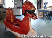 Dragon cardboard boat.