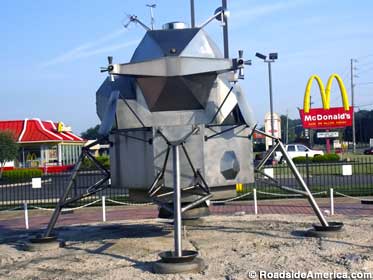 Neil Armstrong, First Flight Lunar Module Replica. Next to McDonald's, Warren, Ohio