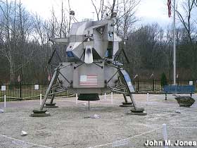 Lunar lander at Armstrong monument.