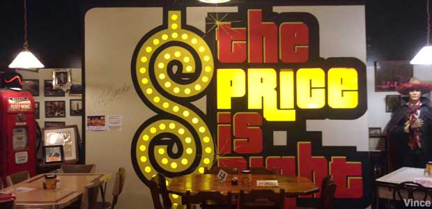 The Price is Right game show sign.