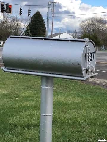 Oil tanker mail box.