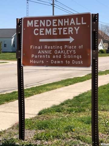 Cemetery sign.