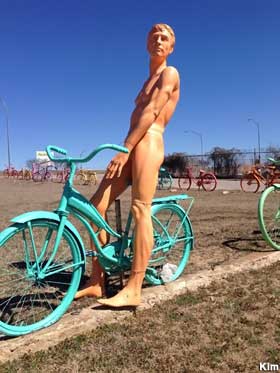 Bicycle fence.