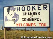 Hooker Welcome Sign.
