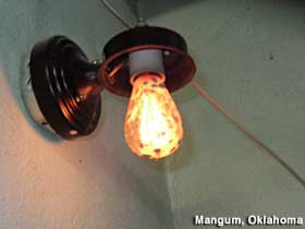 Mangum Oklahoma light bulb.