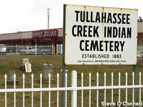 Indian Cemetery in Strip Mall parking lot.