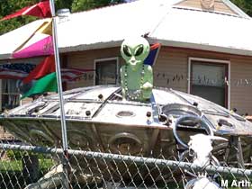 Alien yard art.