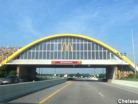 McDonald's spans the interstate.