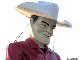 Muffler Man -- cowboy head.