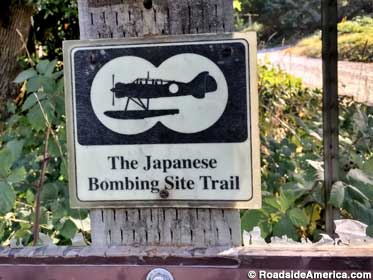 Japanese Bombing Site Trail sign.