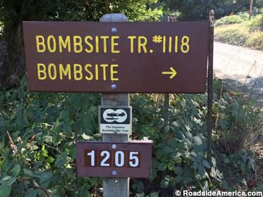 Japanese Bombing Site Trail sign.