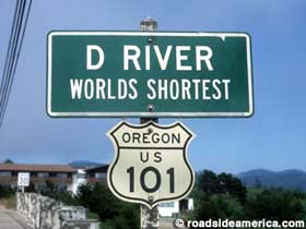 Shortest River sign.