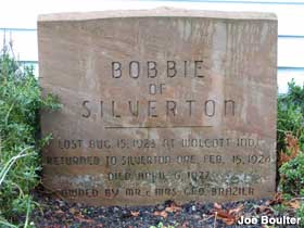 Bobbie's tombstone.