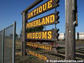 Antique Powerland Museums sign.
